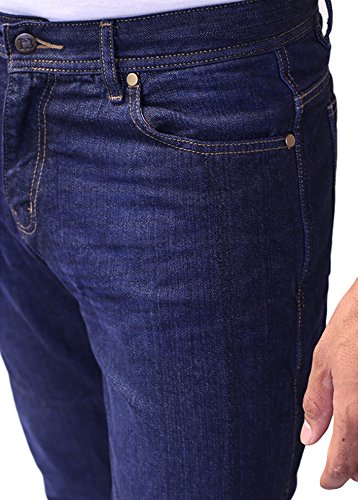 Huxlay Bros Mens Motorcycle Aramid Lined Jeans, Motorbike Jeans, Blue, Free Protectors (UK, Waist & Inseam, 34, 30) - 3