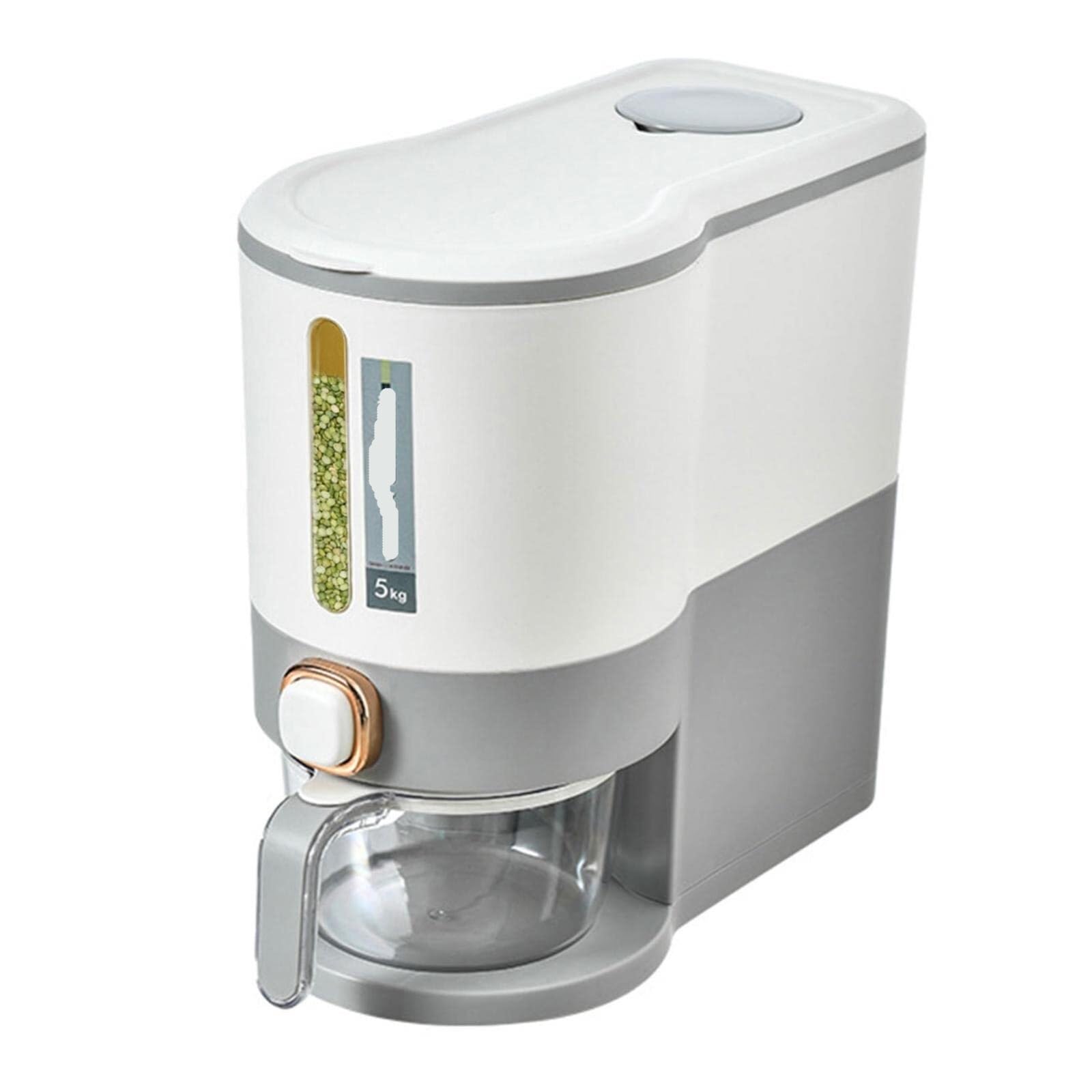 CVdrtyED Dry Food Cereal Dispenser Sealed Rice Dispenser Grain Container Storage Cereal Kitchen Box For Beans Corn Pantry Rice Container(5kg)