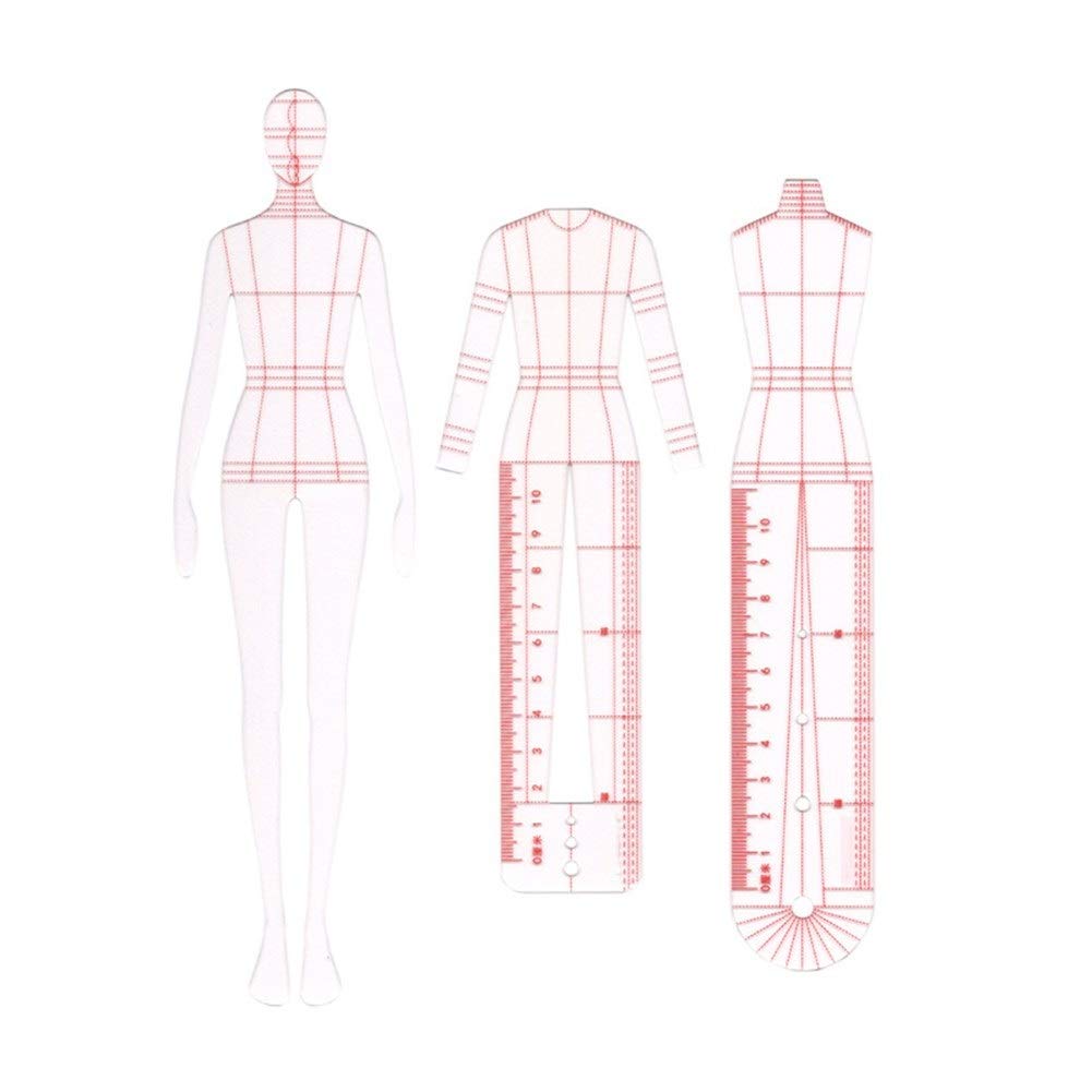 Regla de Costura Regla de Patchwork Hecha a Mano DIY Curva Francesa Dinámica Humana Regla de Plantilla Transparente de Moda Artesanía de Medición de Ropa Herramientas de Coser Reglas de Costura