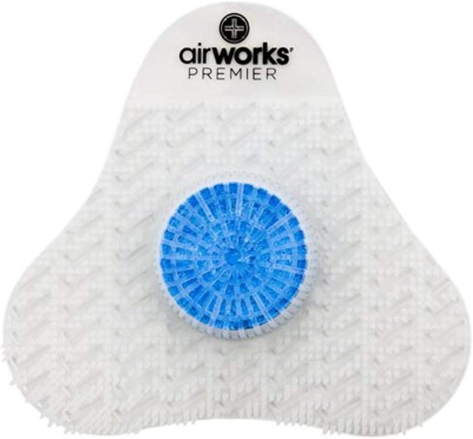 AirWorks AWSP233 Premier Urinal Screen with Block, Sunburst, Clear, 5" Height x 4" Length (Pack of 12)