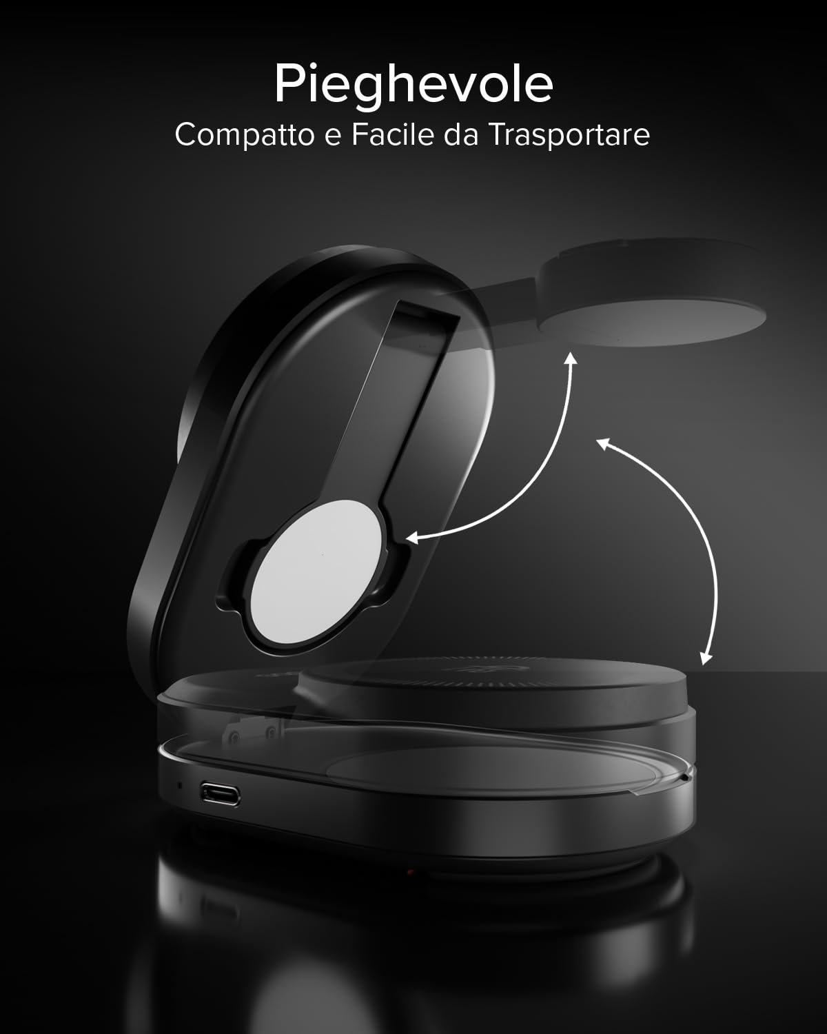 SBS Qi2 25W Power Dock 3in1 MFI MagSafe, Caricatore Wireless per iPhone, AirPods, Apple Watch, Ricarica Rapida 35W (25W+5W+5W), Caricabatterie Magnetico, Alimentazione USB-C, Certified MFI, Nero | Caricatore Wireless per iPhone, AirPods, Apple Watch, Cari