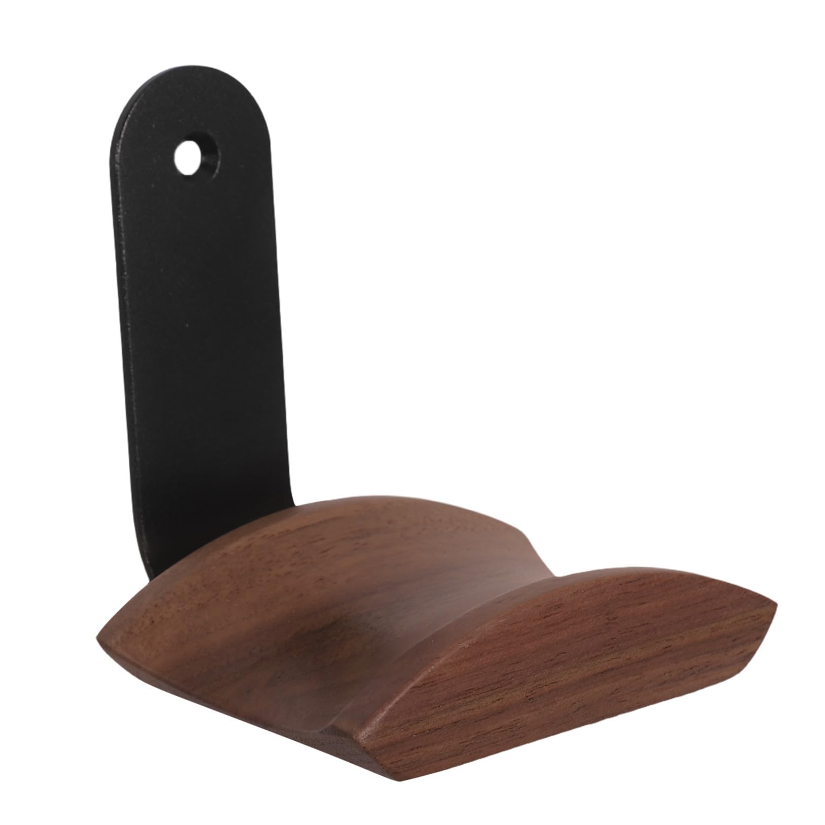 Mikikit Estante para auriculares montados en la pared colgador de auriculares gancho para colgar para colgar en la pared de madera Marrón claro
