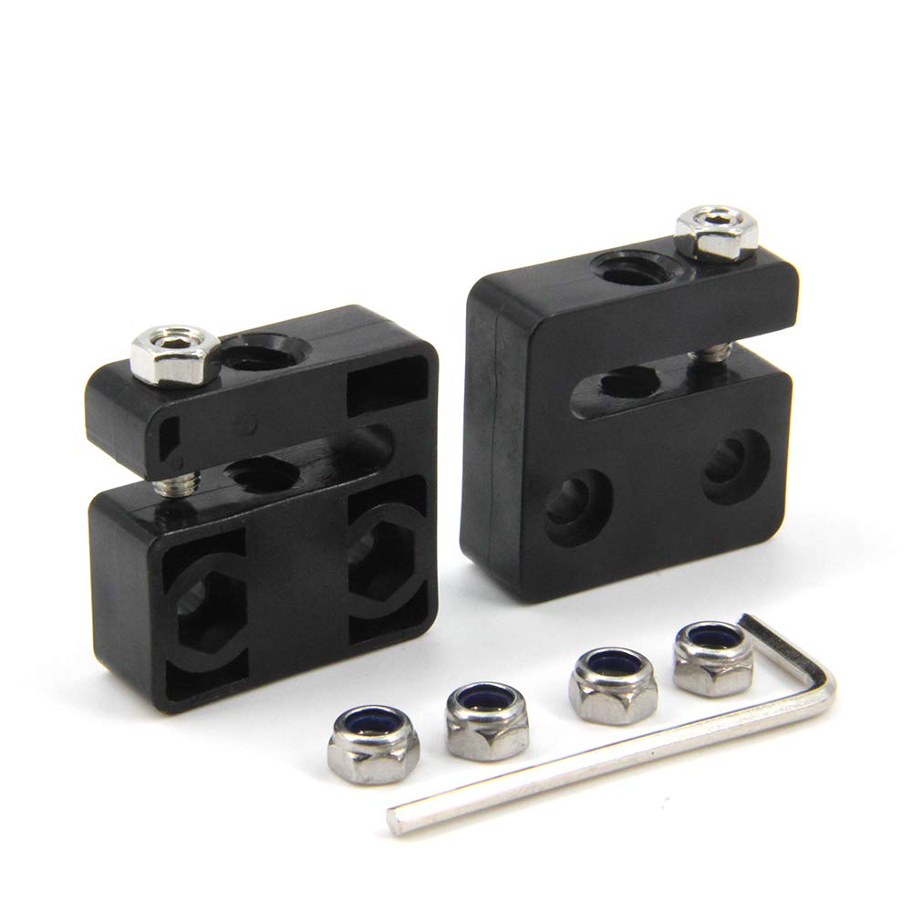 Zeberoxyz 2PCS Anti-Backlash Nut Block for 8mm Diameter, 2mm Pitch 4mm Lead POM Screw Nut for CNC and 3D Printer (4mm Lead-2-heads)