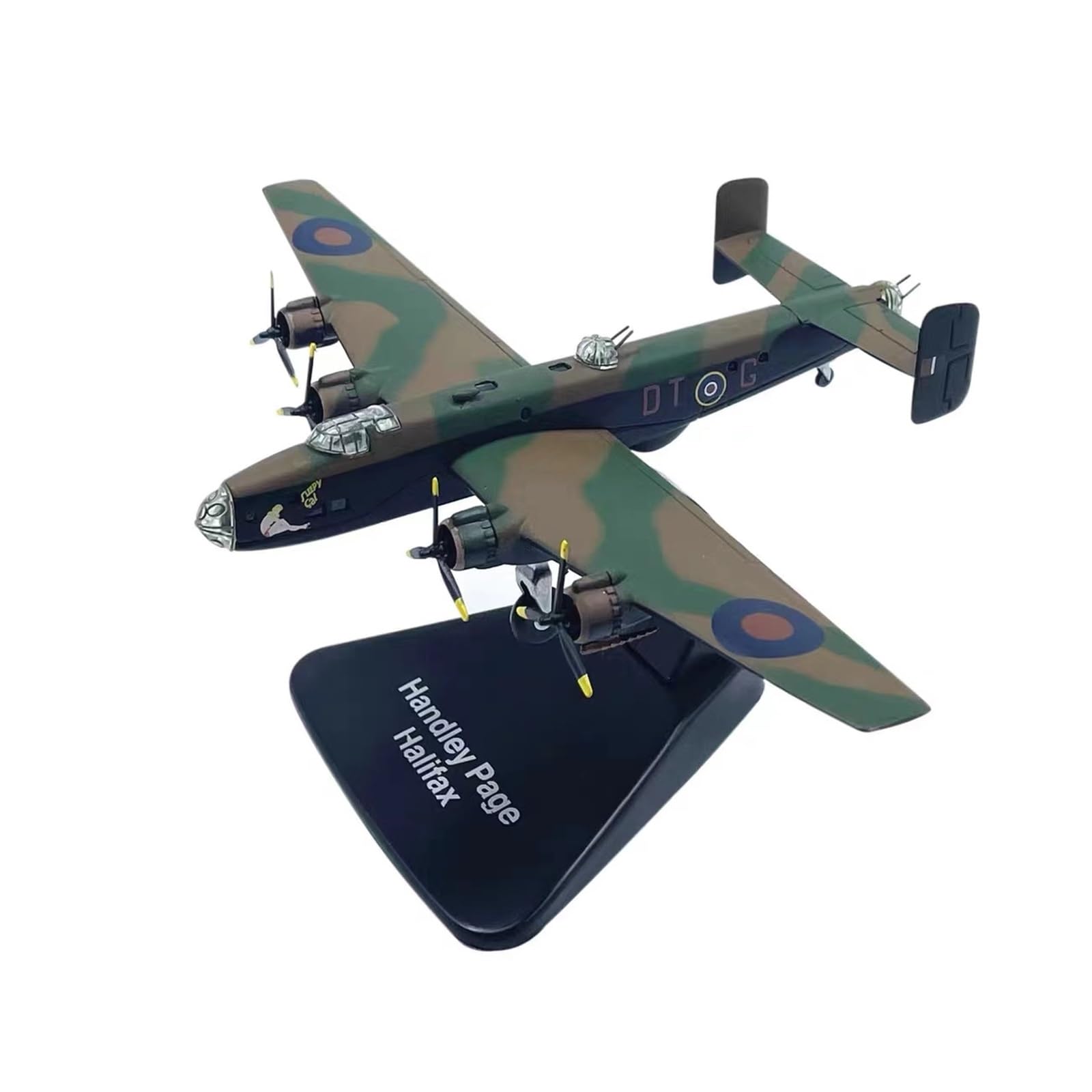 Caza militar de colección Lancaster en miniatura de metal fundido a presión de 16cm
