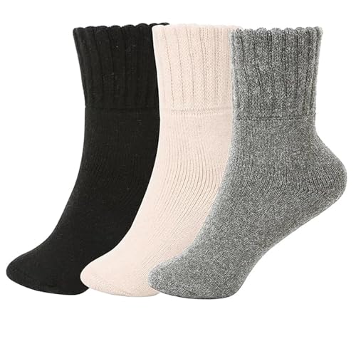 Image of 3 Pairs Boot Socks for Women Thick Winter Sock Warm Socks Cozy Crew Socks Gifts for Women Size 5-10