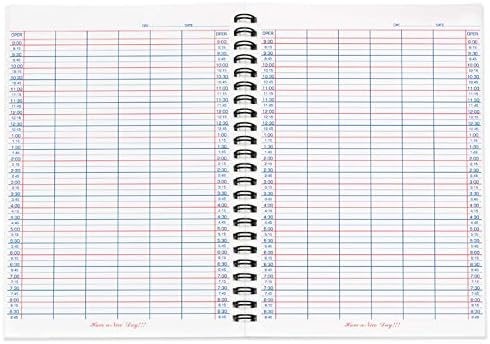 Karlash 6 Column 130 Pages Undated Appointment Book – Six Person Daily and Hourly Schedule Notebook for Salons, Massage Spas, Hairdressers, Stylists, and More (1 Piece) (Pack of 2)
