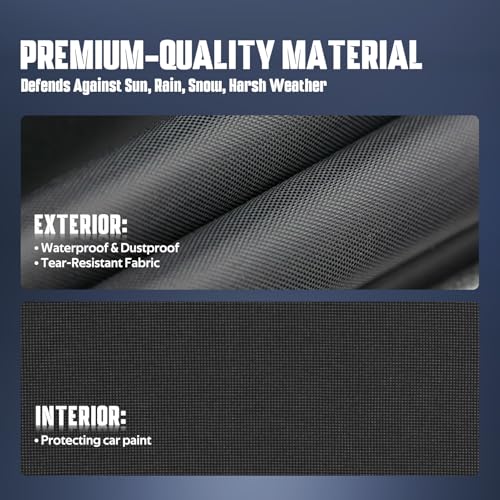 Kayme SUV Car Cover Custom Fit for Ford Escape, Honda HR-V HRV, Kia Soul, Subaru Crosstrek, Windproof Upgraded & 100% Waterproof. All-Weather Full Exterior Cover Sun Snow Protector with Door Zipper.