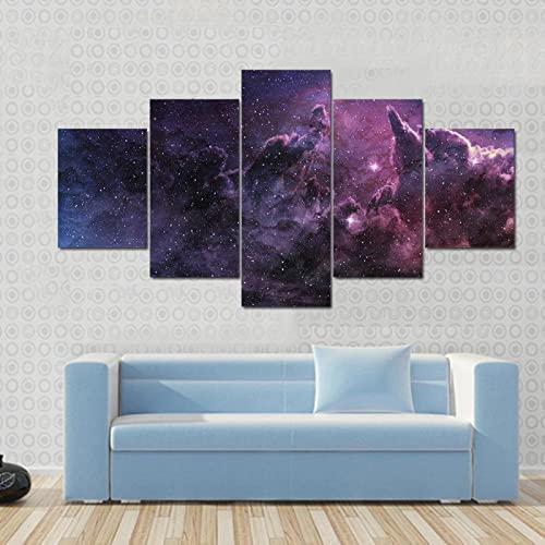 Wall Art Posters L/Without Frame 150 X 80 Cmdream Universe Starry Sky Modern Poster For Room Decor/ 5 Pieces Way Wall Art Paintings Pictures/Canvas Prints For Living Room Teens Boys