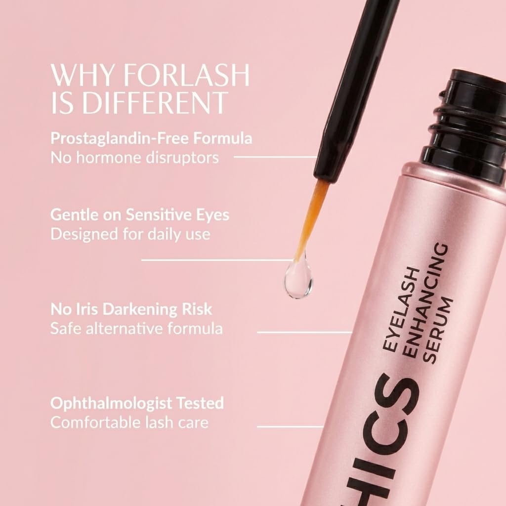 ForChics Lash and Brow Growth Duo - Complete Eye Transformation Kit- Prostaglandin-Free Peptide Formula for Fuller Lashes and Brows in 2 Weeks - Hormone-Free, Vegan (2 x 0.10 fl oz)