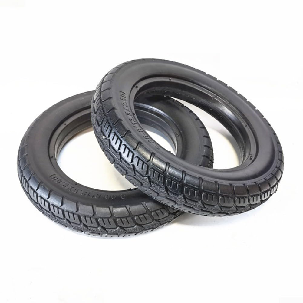 Paquete de 2 neumáticos macizos de 12,5 x 2,50 (62-203) para Bicicleta eléctrica y Patinete, neumáticos de Goma antipinchazos de 12 1/2 x 2,50, Ruedas de Repuesto sin Mantenimiento