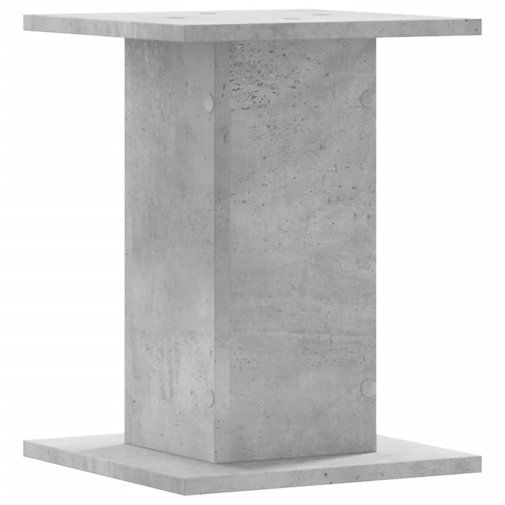 Stojak na rośliny, szary beton, 2 szt., 30 x 30 x 40 cm, materiał drewnopochodny, stabilny stojak na kwiaty z pustą konstrukcją, na balkon, taras, do salonu i ogrodu, jako schody na rośliny i