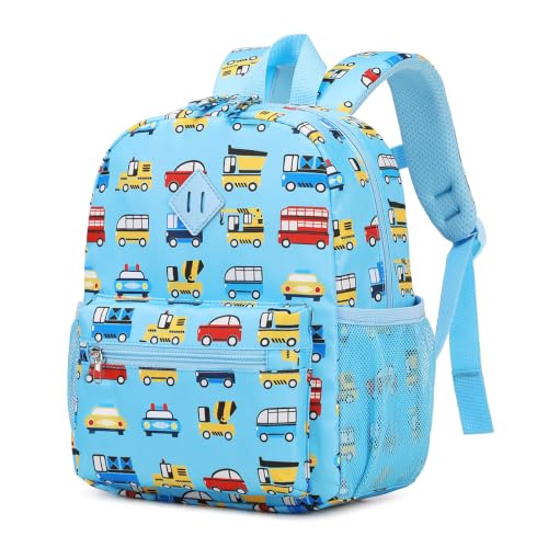 QIXIHU Toddler Backpack for Boys Girls 12 Mini Preschool Backpack for Kids Age 2-4 Years Old Small Toddler Bookbag for Kindergarten with Chest Buckle and Reflective Strip