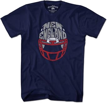 Chowdaheadz New England Football Helmet T-Shirt - Unisex Vintage Tee Soft Cotton Blend