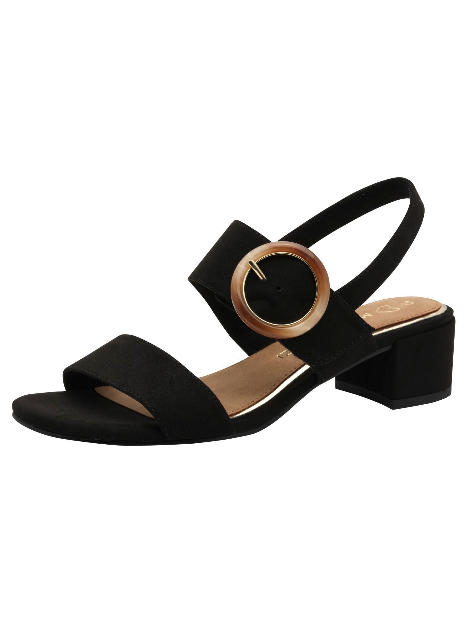 MARCO TOZZI Women Sandal Soft Feel Me Footbed Vegan Soft Lining Stylish, Black (Black), 8.5 UK