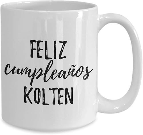 Miniatura 2 de Feliz Cumpleanos Kolten Mug Spanish Happy Birthday Personalized Name Gift Coffee Tea Cup Large 15 Oz