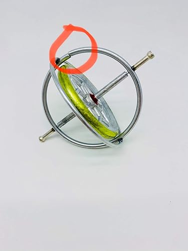 Miniatura 2 de Giroscopio clásico - Paquete doble | 2 giroscopios giratorios de metal para aprendizaje STEM y juego de física - Fabricado en Estados Unidos - A