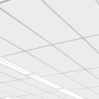 Suspended Vinyl PVC Gypsum Laminated Tiles - Easy Clean & Wipe Able 1195mm x 595mm Waterproof 1200x600