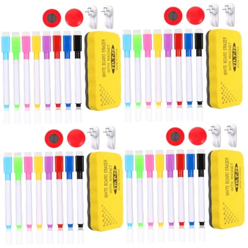 SHINEOFI 4 Juegos accesorios de pizarra para pluma de pizarra junta bolígrafos pizarra colgante whiteboard marker tablón de anuncios magnético pizarra magnética alfiler de pizarra Metal