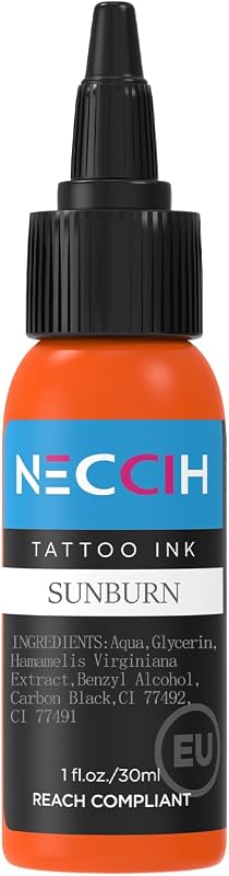 Tinta para tatuagem FAMISOO Sunburn, frasco de 30 mL
