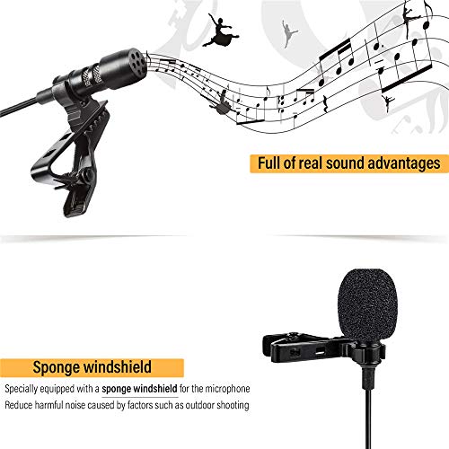 Lavalier Mikrofon für iPhone 6/7/7 plus/8/8 plus/11/11 Pro/12/13/13 Pro, iPhone X/XS/XR, 6 Meter Omnidirectional… – Bild 6