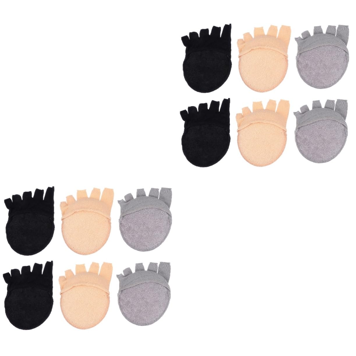 SHERCHPRY 2sets Comfortable Finger Sports Socks for Yoga and Dance Breathable Nonslip Half Palm Design for Warmth and Flexibility Various Activities 3pairs*2