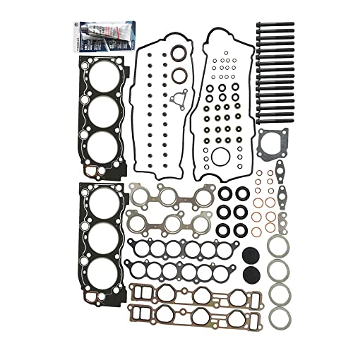Image of Partsflow Cylinder Head Gasket Set With 16 Head Bolts For Toyota 4runner 1996-2002 For Toyota T100 1995-1998 For Toyota Tacoma 1995-2004 For Toyota Tundra 2000-2004 OE#ES72168,HS9227PT-1,HS2034