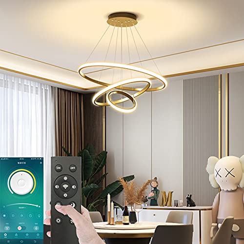 BVTECH Smart Modern LED Ceiling Pendant Light, 72W