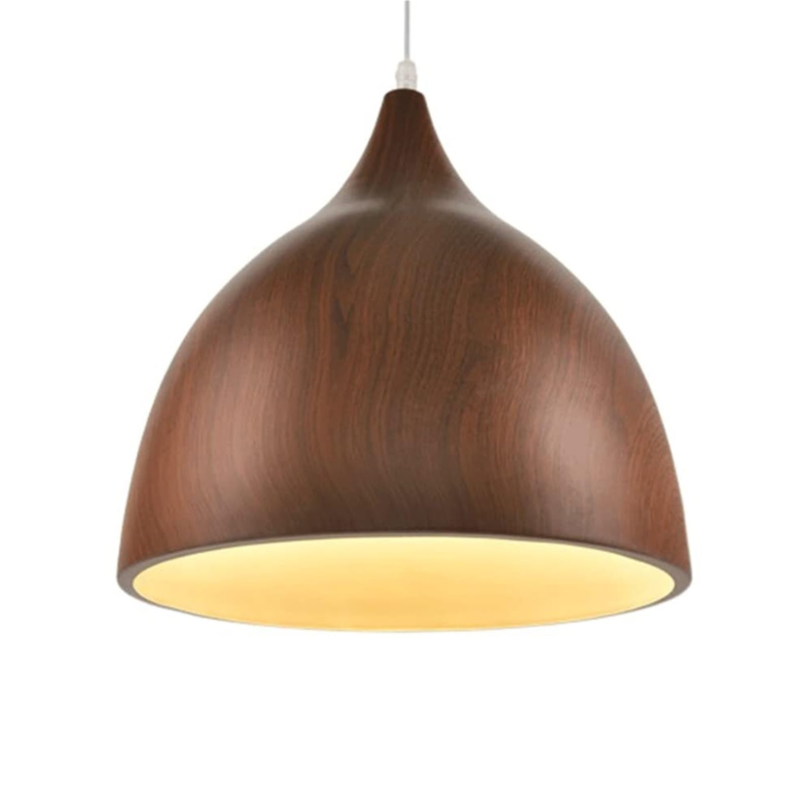 Simple Half Circle Shape Pendant Light Nordic Light Chandeliers Modern Classic Pendant Lamp Macaron Lampshade Wrought Iron Hanging Lamp E27 Base Fixtures Creative Personalized Bedside(Coffee,17CM)