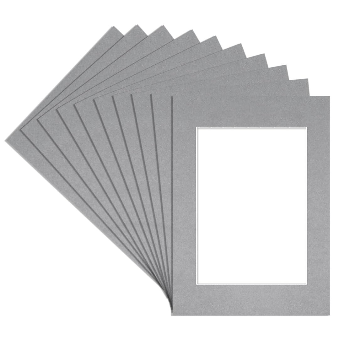 Alison Kingsgate 7X5 Silver Picture Mount - 5X3.5 Aperture - Pack 10 — image 1