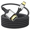 USB C to HDMI Cable 15 ft Long, 4K@30Hz 1080P@120Hz One-Direction Type C to HDMI Cord for Laptop, MacBook Pro/Air, iPhone 16/15, Android Phone, iPad, Monitor, TV, Projector and More