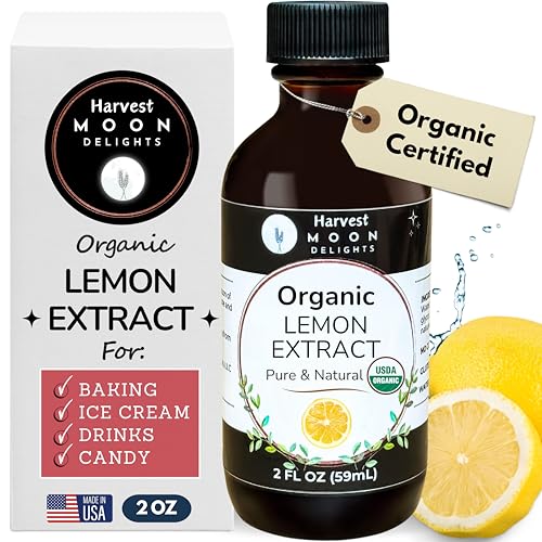 Organic Lemon Extract for Baking, Ice Cream, Drinks, and Candy - ...