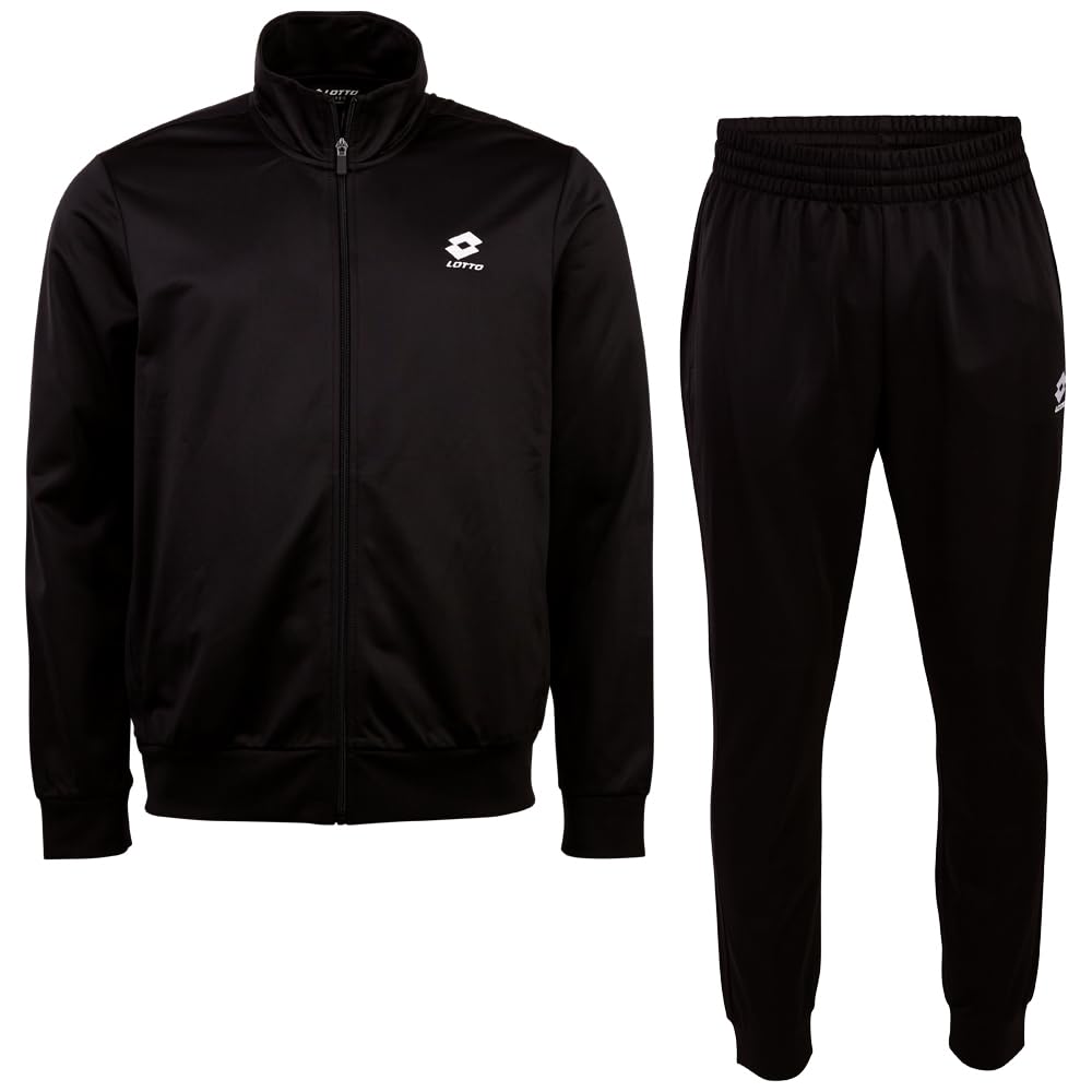 Lotto Men 1124055 Regular Fit Training Suit, Caviar, XL, Caviar, XL