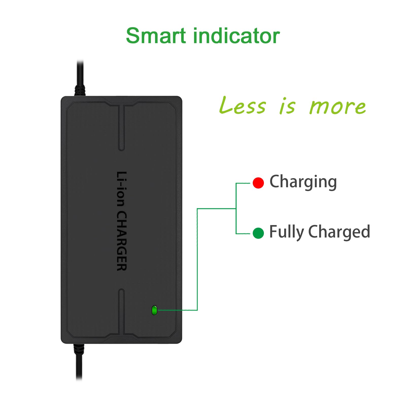 Caricabatteria Bici elettrica 58,8V 3A caricatore bici elettrica, 52V monopattino caricabatterie,14S 52V carica batteria agli ioni di litio