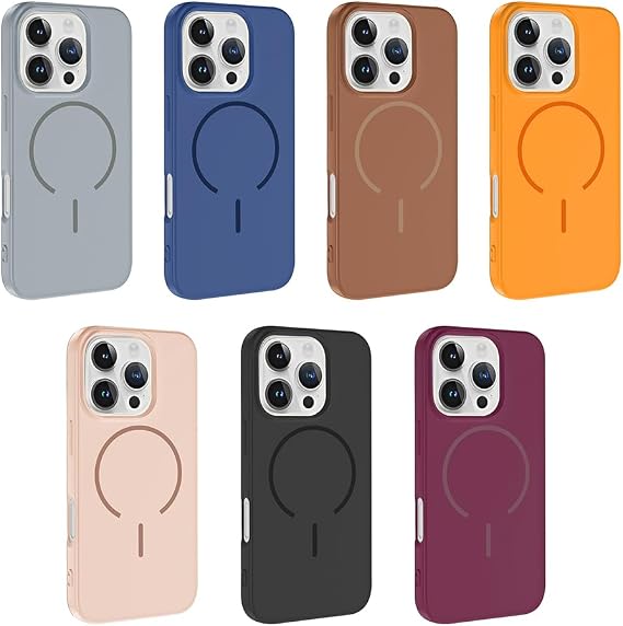 Apple iPhone 16 Pro Max Uyumlu Kılıf M-Safe Özellikli Mat Yüzey Kamera Korumalı Arka Silikon Kapak Titanyum-Gri