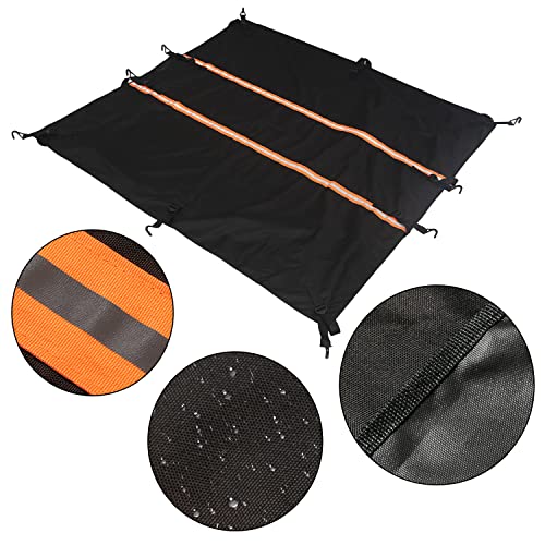 Anmon Trailer And Truck Bed Cover Small – Integrated Heavy Duty Black Tarp And Tie Down System Fits Extra Short Bed, Short Bed And Utility Trailers Up To 6.0Ft #TOP1