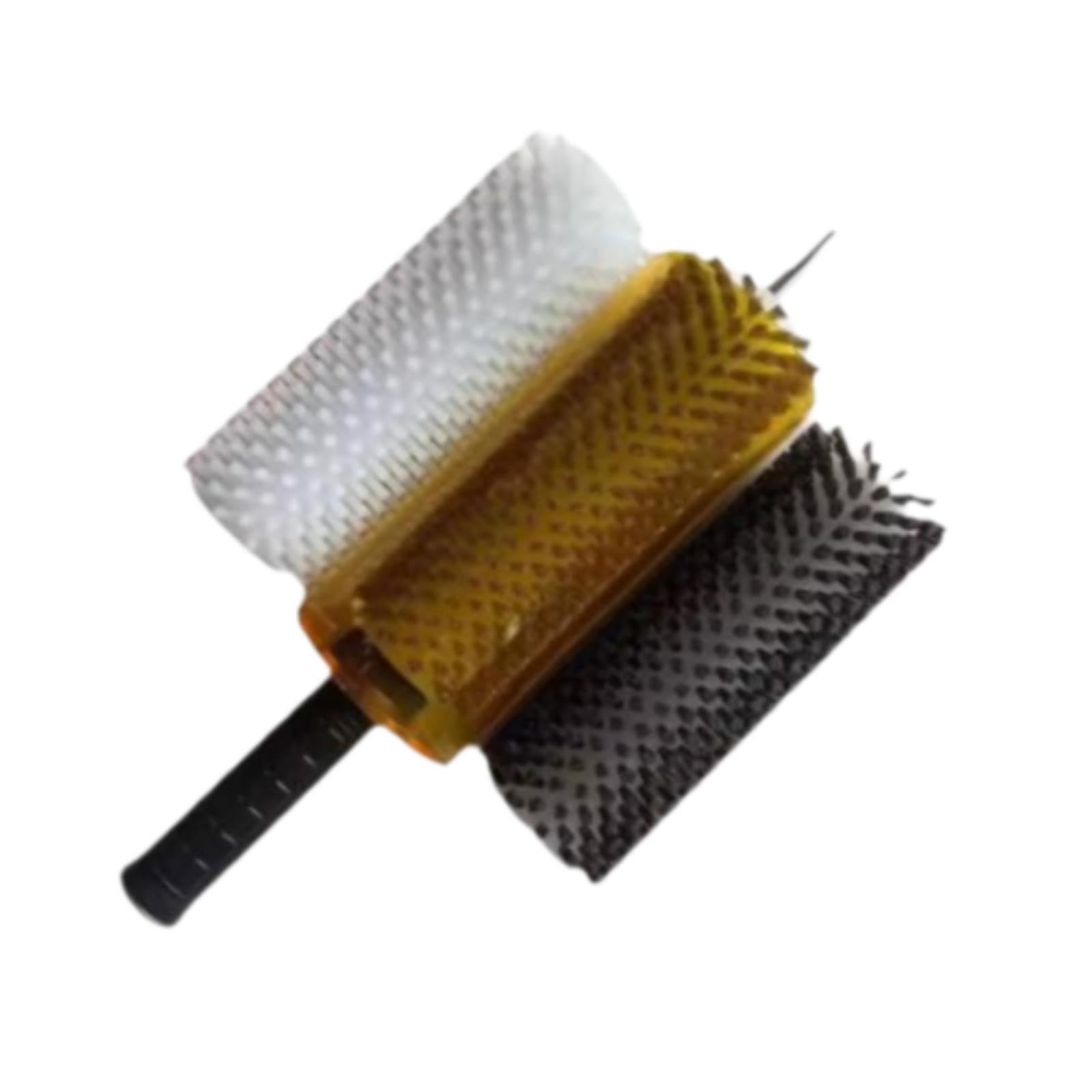 Kit de Cepillo de Esquí 4 en 1 con Rodillo Eléctrico - 15 cm (5.9 in) - Incluye Cepillo de Nailon, Alambre de Cobre, Crin y Cubierta para Viajes