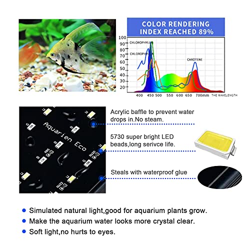 Kzkr Upgraded Aquarium Light Multi-Color Remote Control 60-72 Inch Led Hood Lamp For Freshwater Marine Plant Fish Tank Light Decorations #TOP4