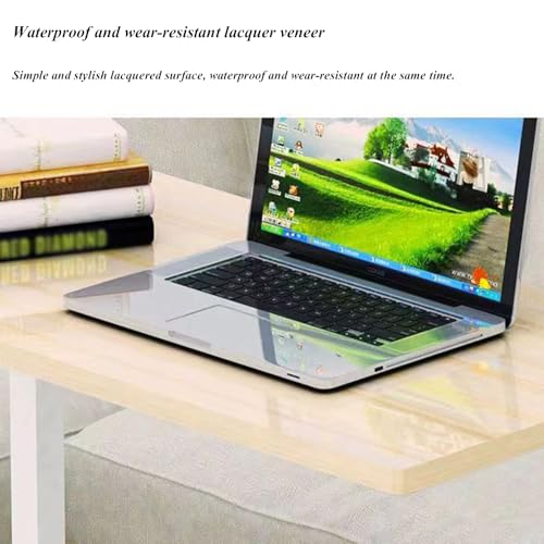 Table de lit en C réglable en hauteur avec roues : bureau mobile - 4