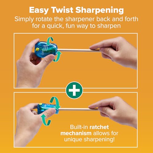 bostitch office pencil sharpener one assorted color twist-n-sharp kids amp colored pencils ps1-adj
