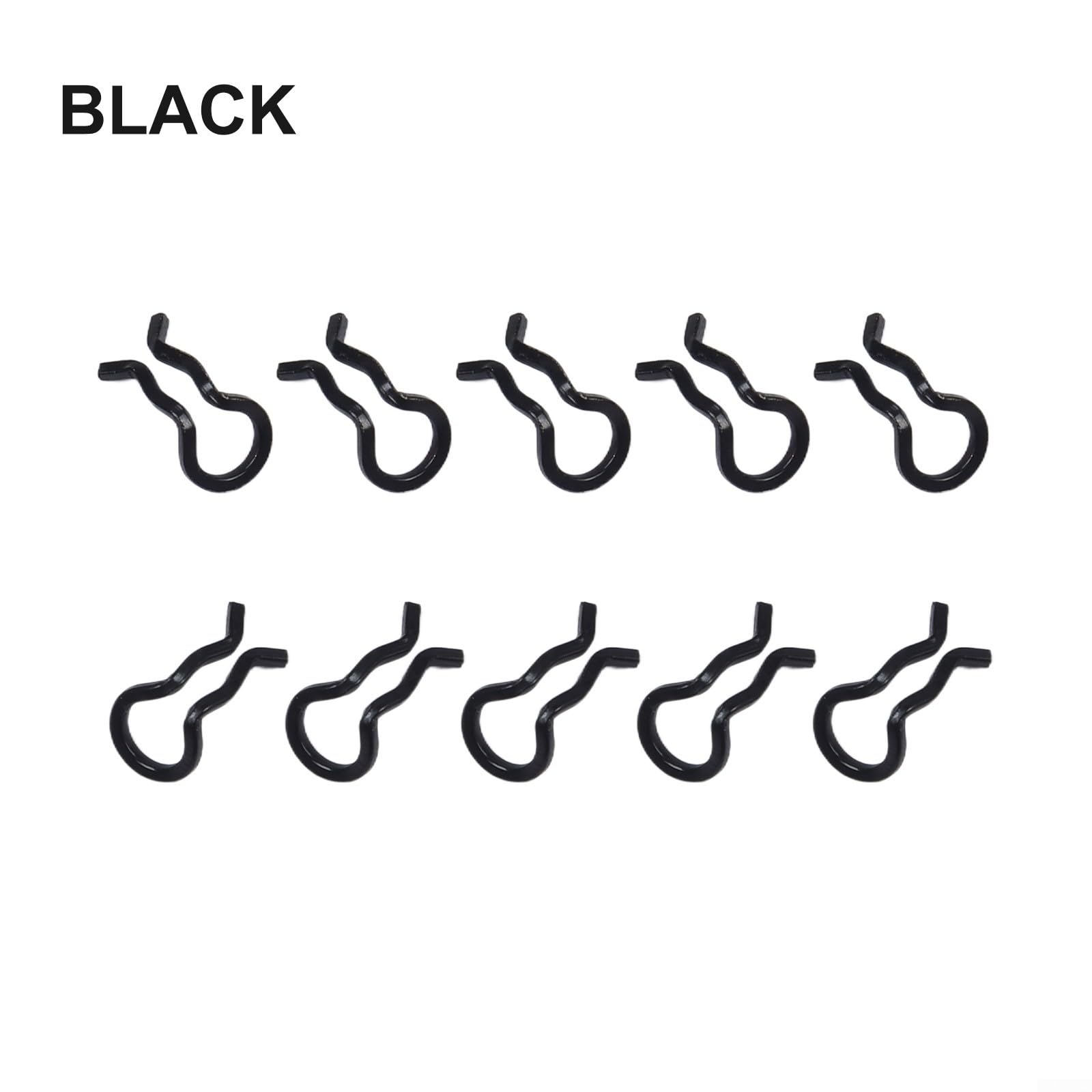Clip per pastiglie freno in acciaio inossidabile per XT/SLX/XTR e per Formula per MEGA, set di clip a molla per pinza da bicicletta, 10 pezzi (nero)