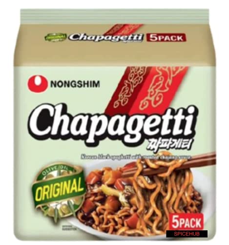 Nongshim Chapagetti Chajang Instant Noodle, Pack of 5, by SPICEHUB