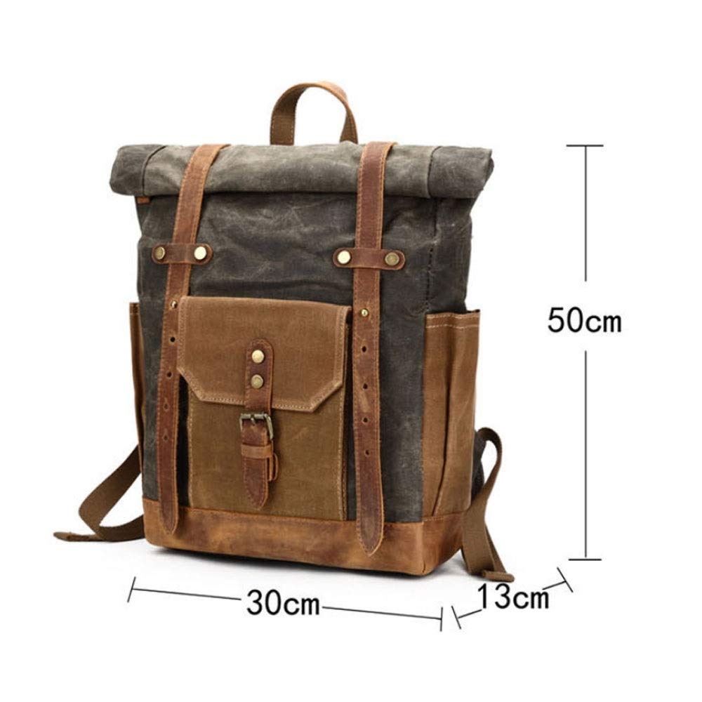 Rucksäcke Business-Rucksack, Reiserucksack, Dickes wasserdichtes Canvas, große Kapazität, Schulter-Reiserucksack für Männer und Frauen, Retro-Outdoor-Studententasche, Co