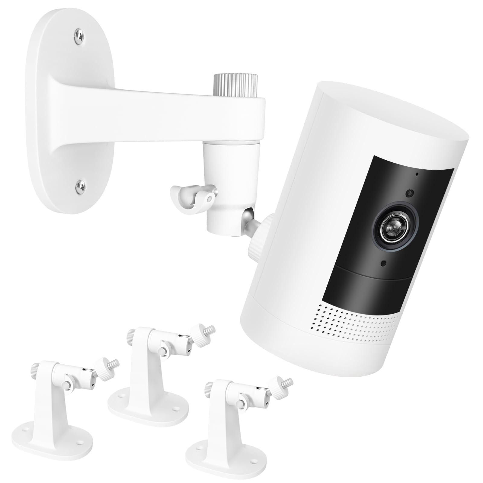 3Pack Wall Mount Compatible with Outdoor Cam (Stick Up Cam) and Outdoor Cam Plus, 360°Adjustable No Drilling Camera Mount, Two Ways Easy Installation