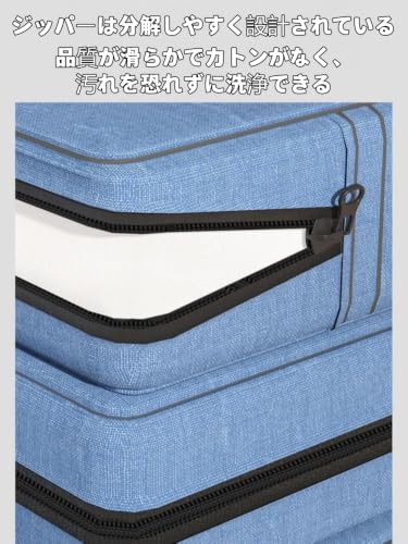 AOUTN 【3つ折り】高反発 マットレス シングル 折りたたみ 洗える 8cm 厚め 通気性 高密度 低アレルギー スポーツ おこもり 予備ベッド 四季対応 (【ライトグレー】厚さ8cm,90cm*200cm) [3]