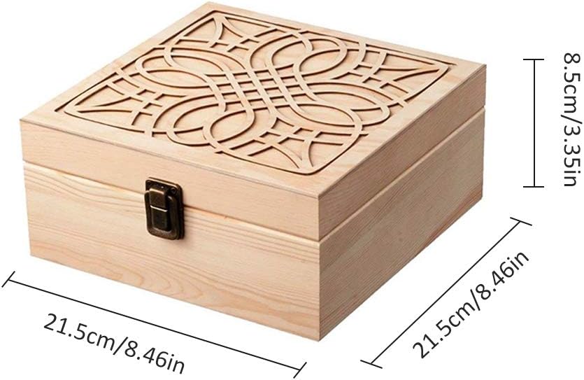 Storage Boxes 36 Slot Essential Oil Bottle Wooden Storage Box Case Aromatherapy Oil Bottle Organizer Premium Wooden Makeup Case