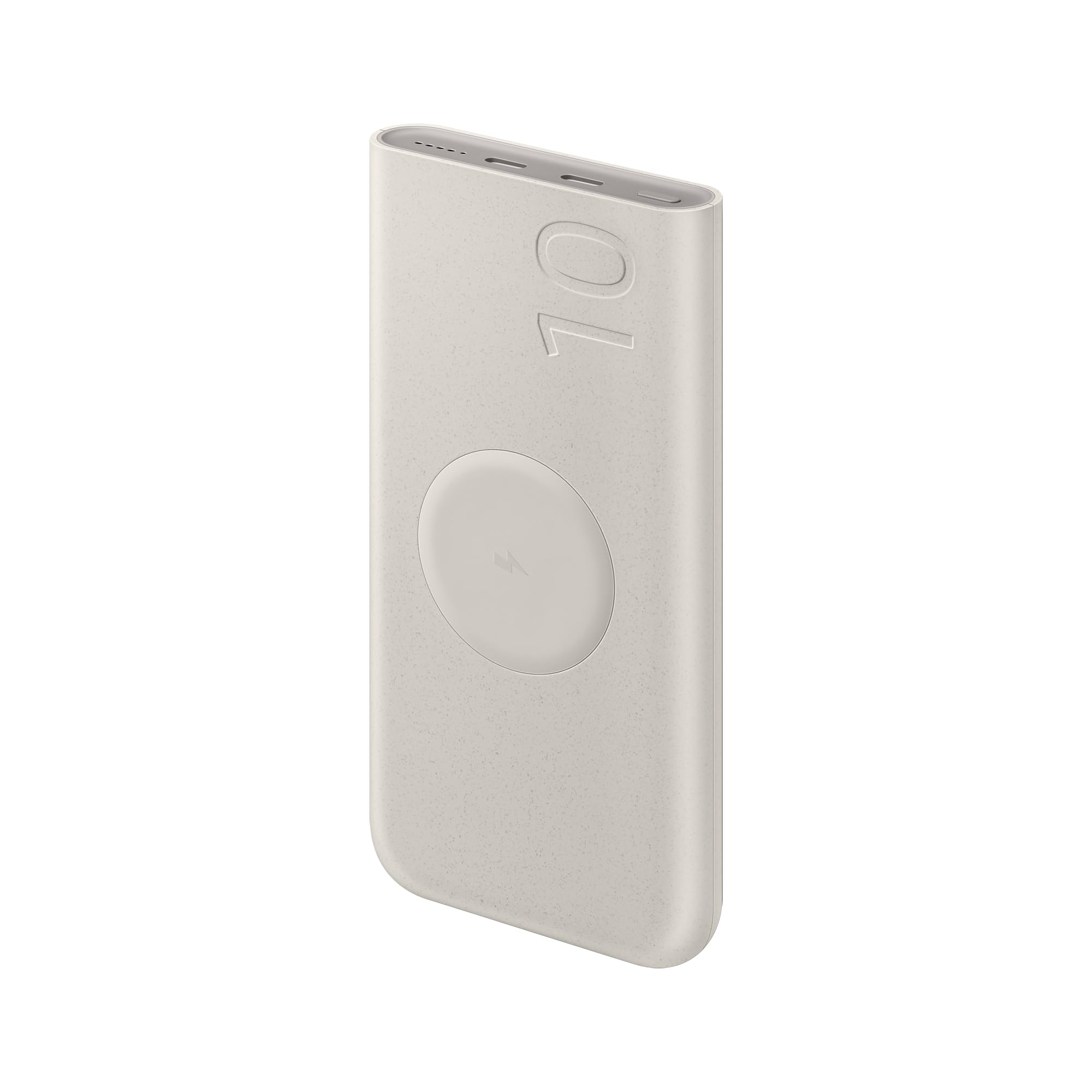 Samsung Caricabatterie Portatile Wireless, Power Bank Super Fast Charging 25W 10.000 mAh, 2 porte di ricarica USB-C e ricarica Wireless, Beige