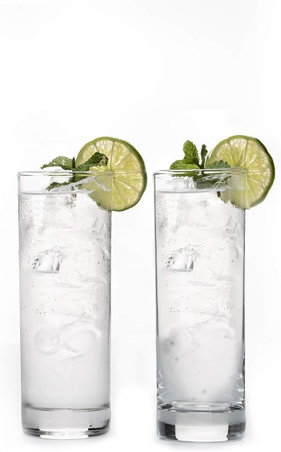 Image of PrimeWorld Jamosta Juice Glass Set of 6 Pcs 350 ml Water, Whiskey, Mocktail, Faluda, Ice Cream, Milkshake Cold Drink Lassi Glasses for Parties Bar Daily Use