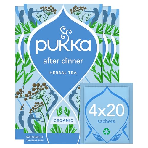 Pukka Herbs | Feel New Organic Herbal Tea Box | Tea Infusion With Fennel Cardamom & Turmeric | Ideal For Digestive Wellness | Caffeine Free | 4 Packs | 80 Plant Based Biodegradable Tea Bags