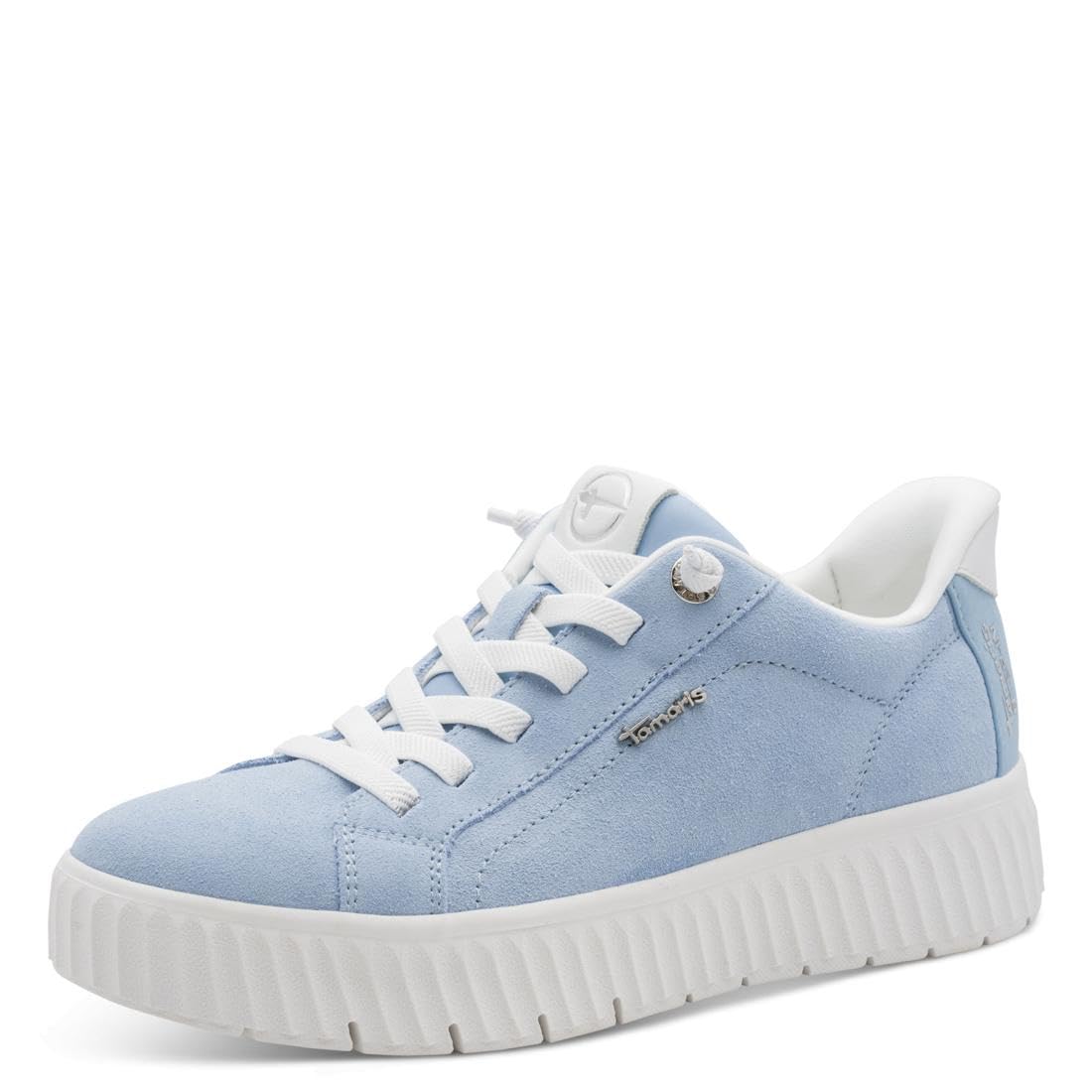 Tamaris Comfort Women's Low 8-83720-45 Trainers, LT Blue Suede, 39 EU