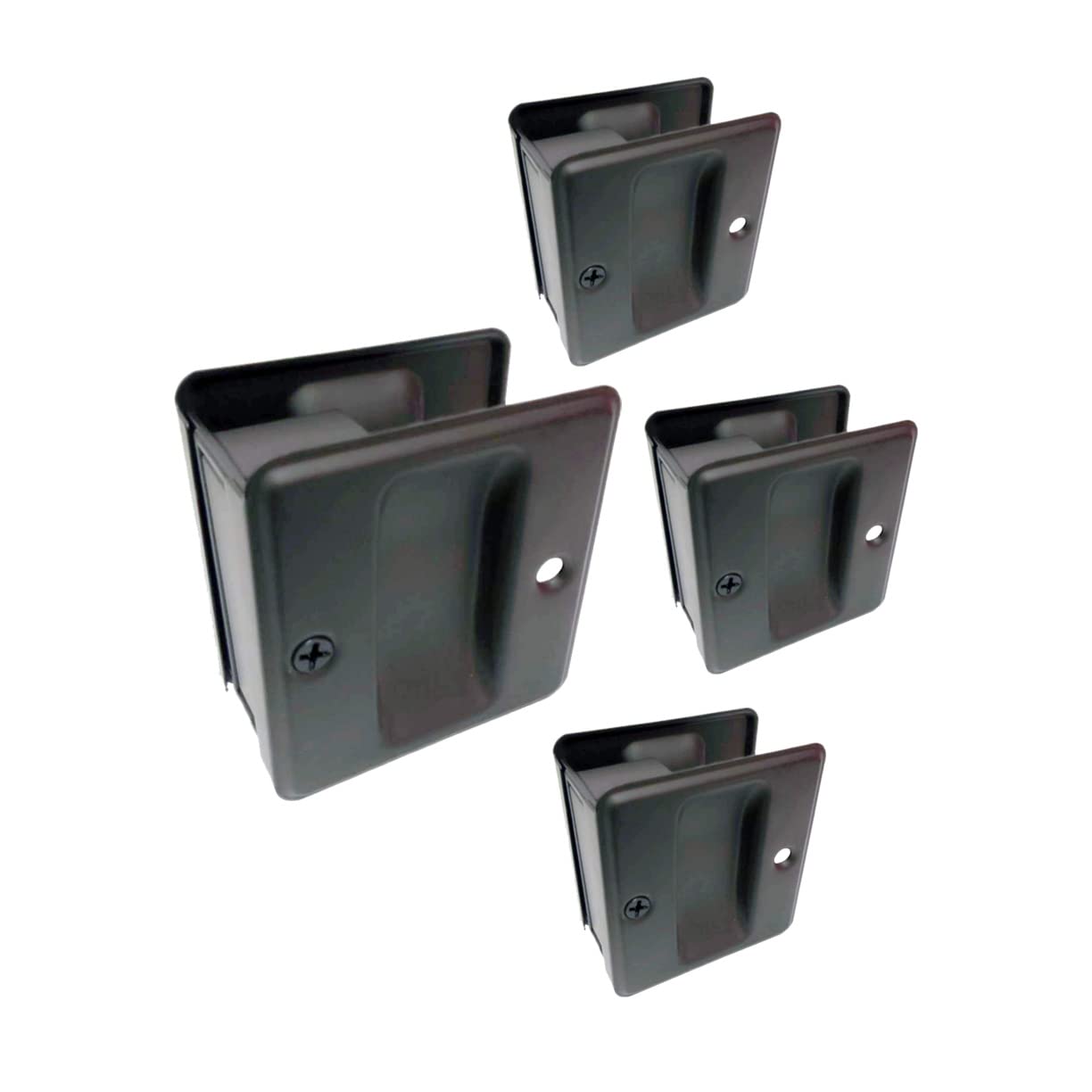 Pochettes de porte coulissante en laiton massif ORB pour remplacer une quincaillerie usée